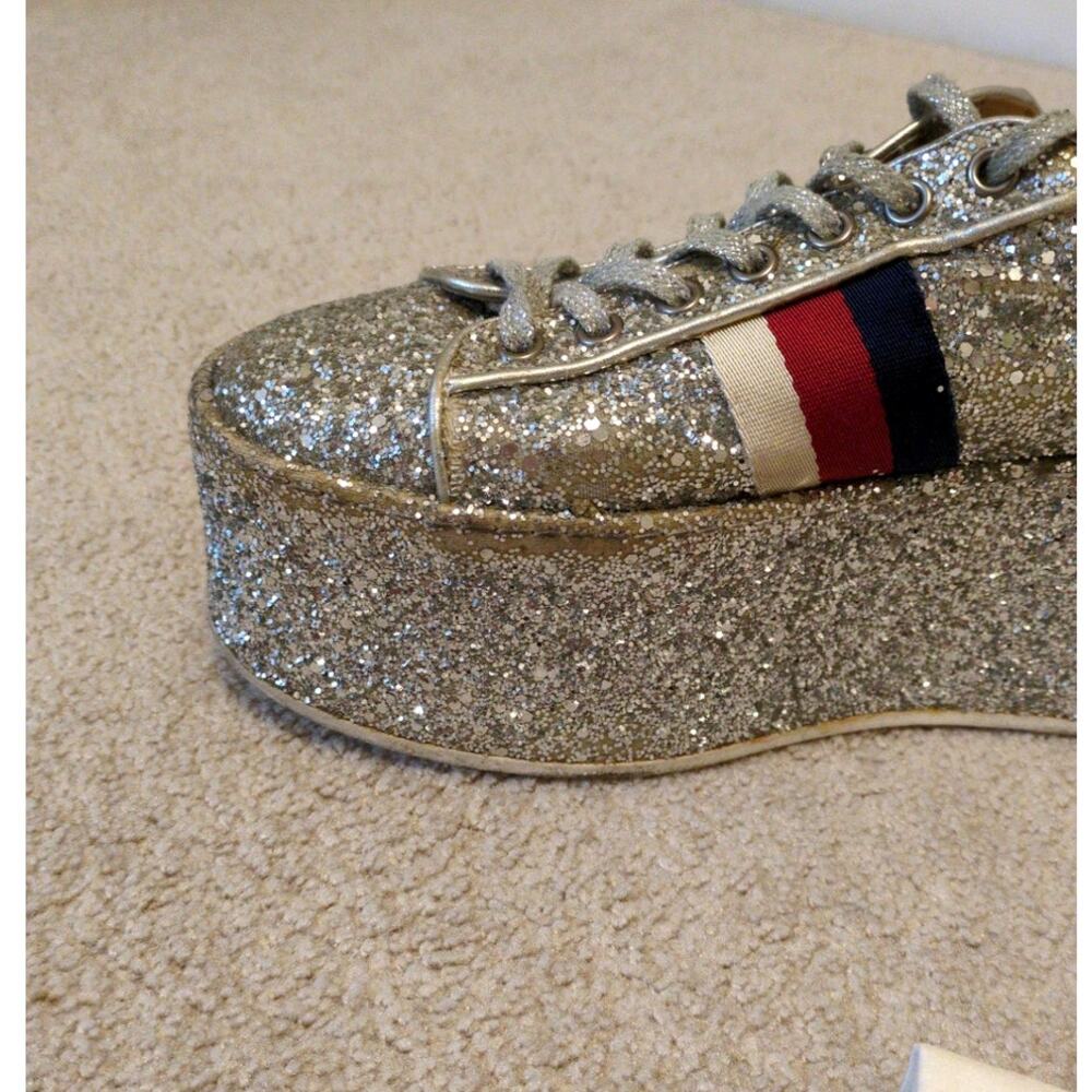 Gucci Peggy Glitter Platform Sneaker - Picture 7 of 15